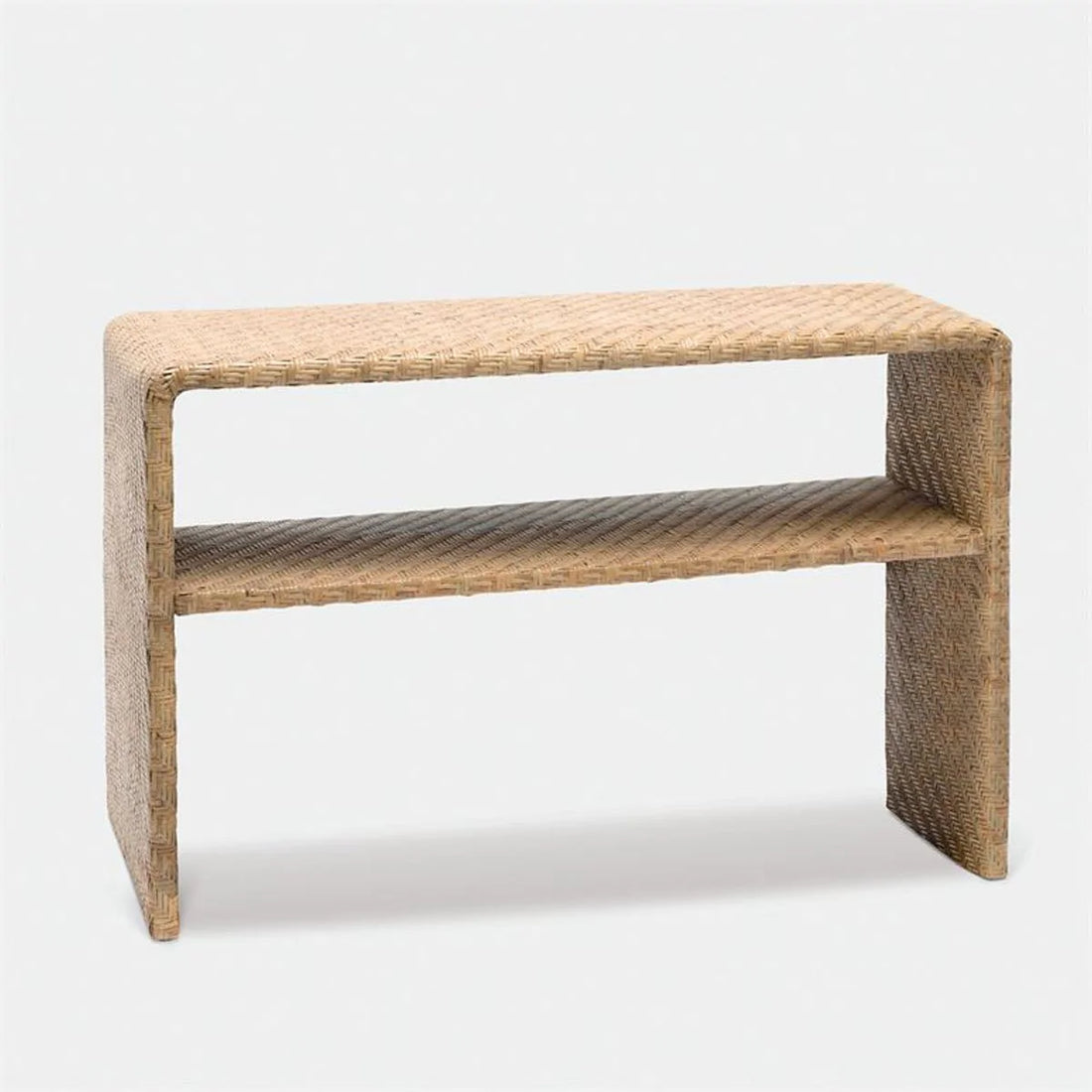 Made Goods Lynette Flat Rattan Narrow Console Table