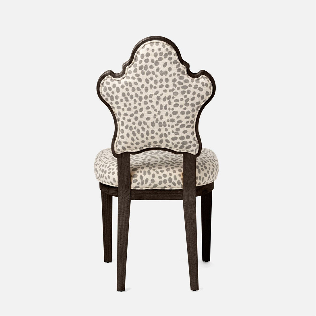 Made Goods Madisen Ornate Back Dining Chair in Bassac Leather