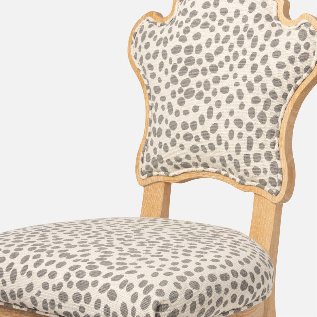 Made Goods Madisen Ornate Back Dining Chair in Arno Fabric