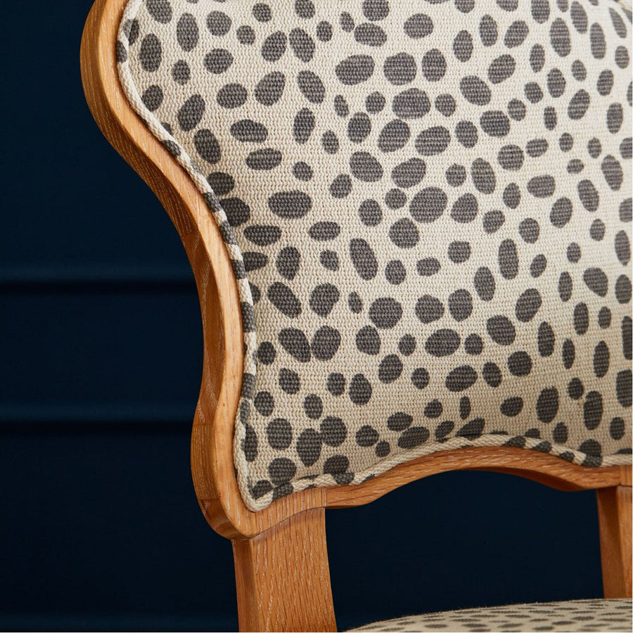 Made Goods Madisen Ornate Back Dining Chair in Klein Rayon/Cotton