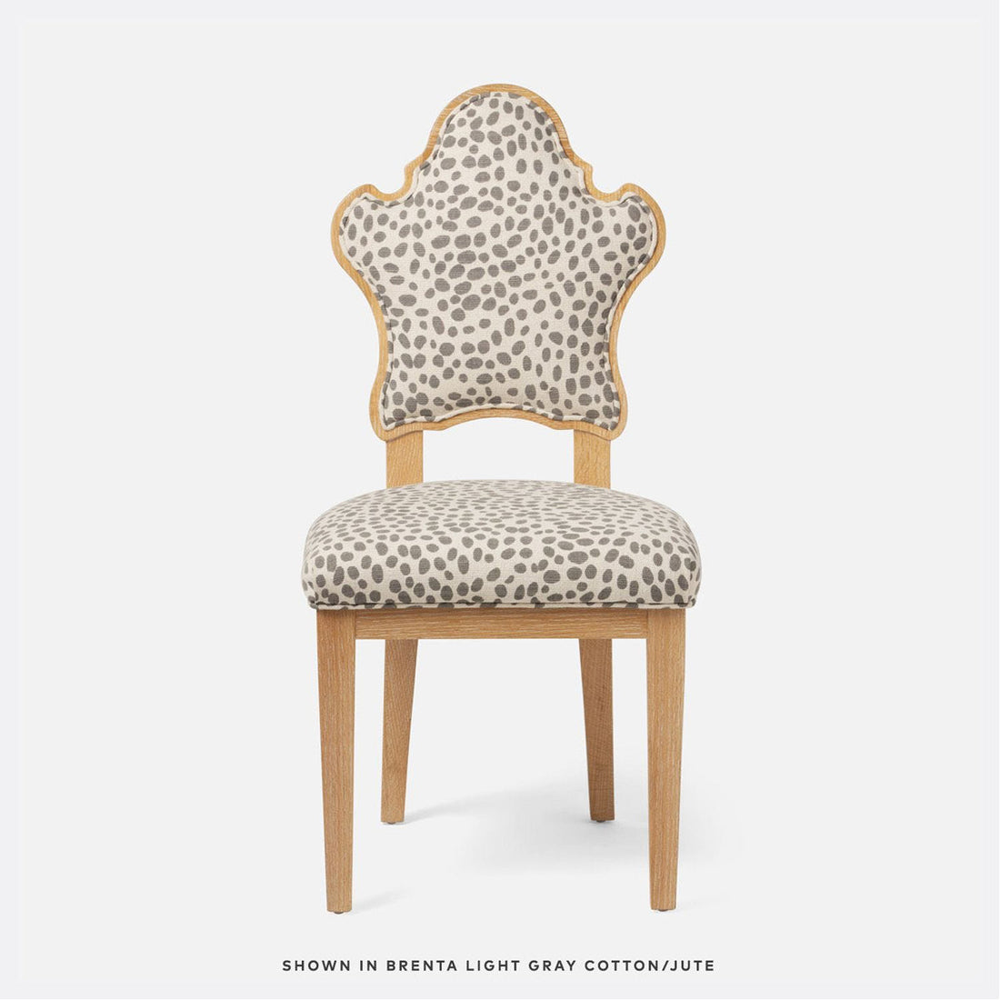 Made Goods Madisen Ornate Back Dining Chair in Lambro Boucle