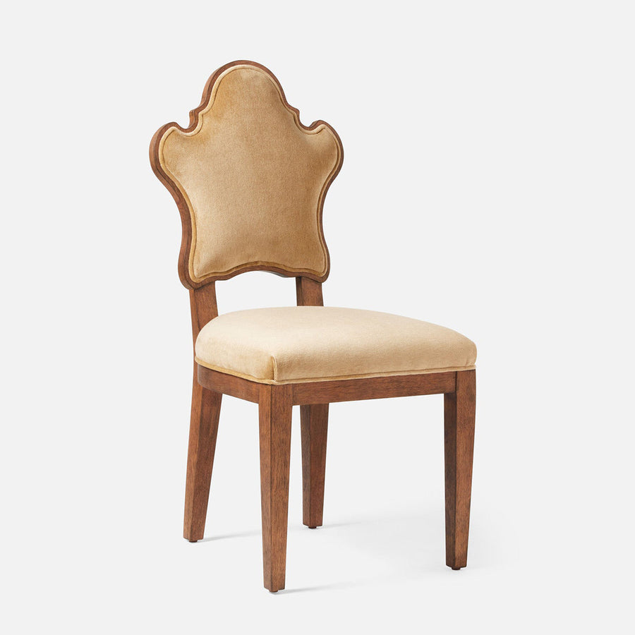 Made Goods Madisen Ornate Back Dining Chair in Bassac Leather