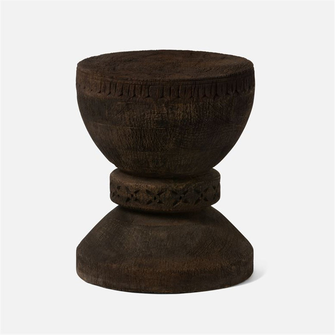 Made Goods Marek Dark Rustic Mango Wood Stool