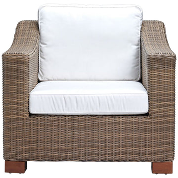 Made Goods Marina Faux Wicker Outdoor Lounge Chair in Weser Fabric