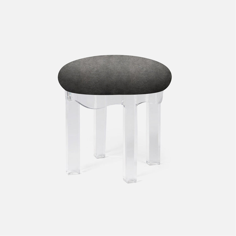 Made Goods Marston Upholstered Round Double Bench in Liard Cotton Velvet