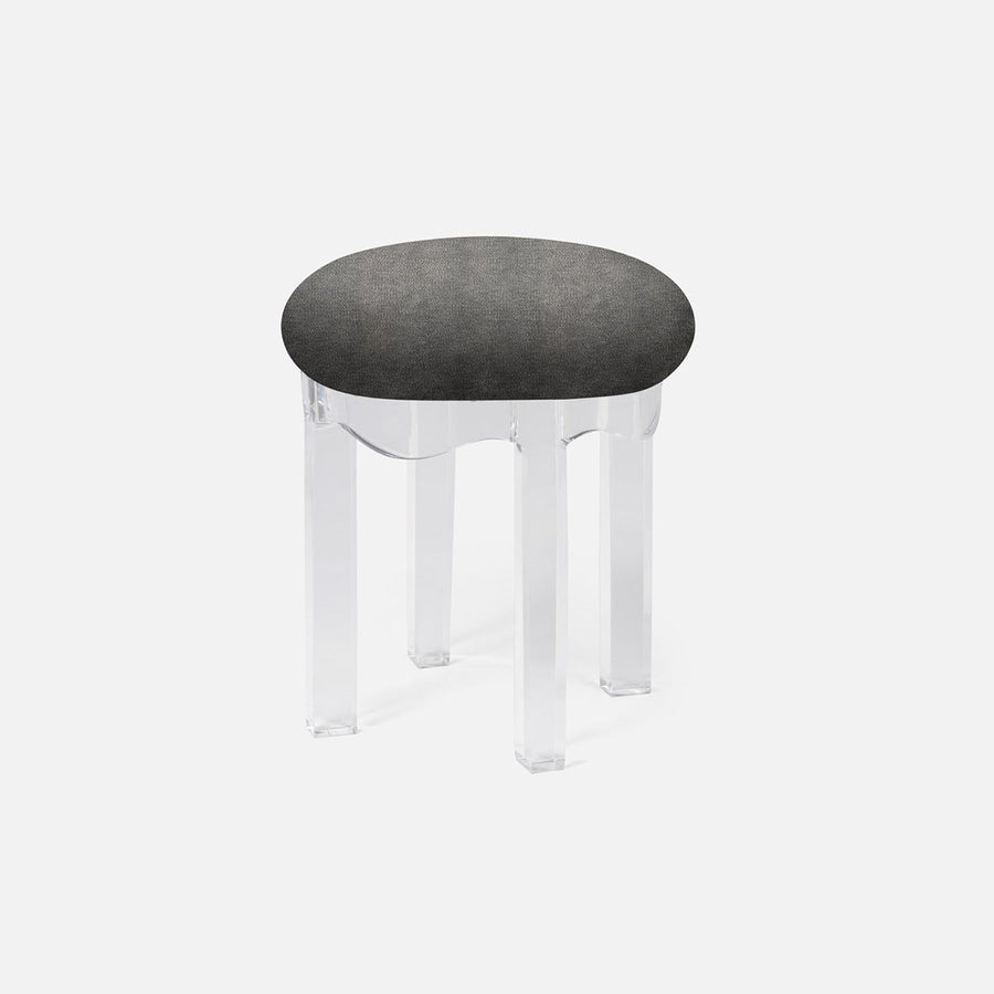 Made Goods Marston Upholstered Round Single Bench in Havel Velvet