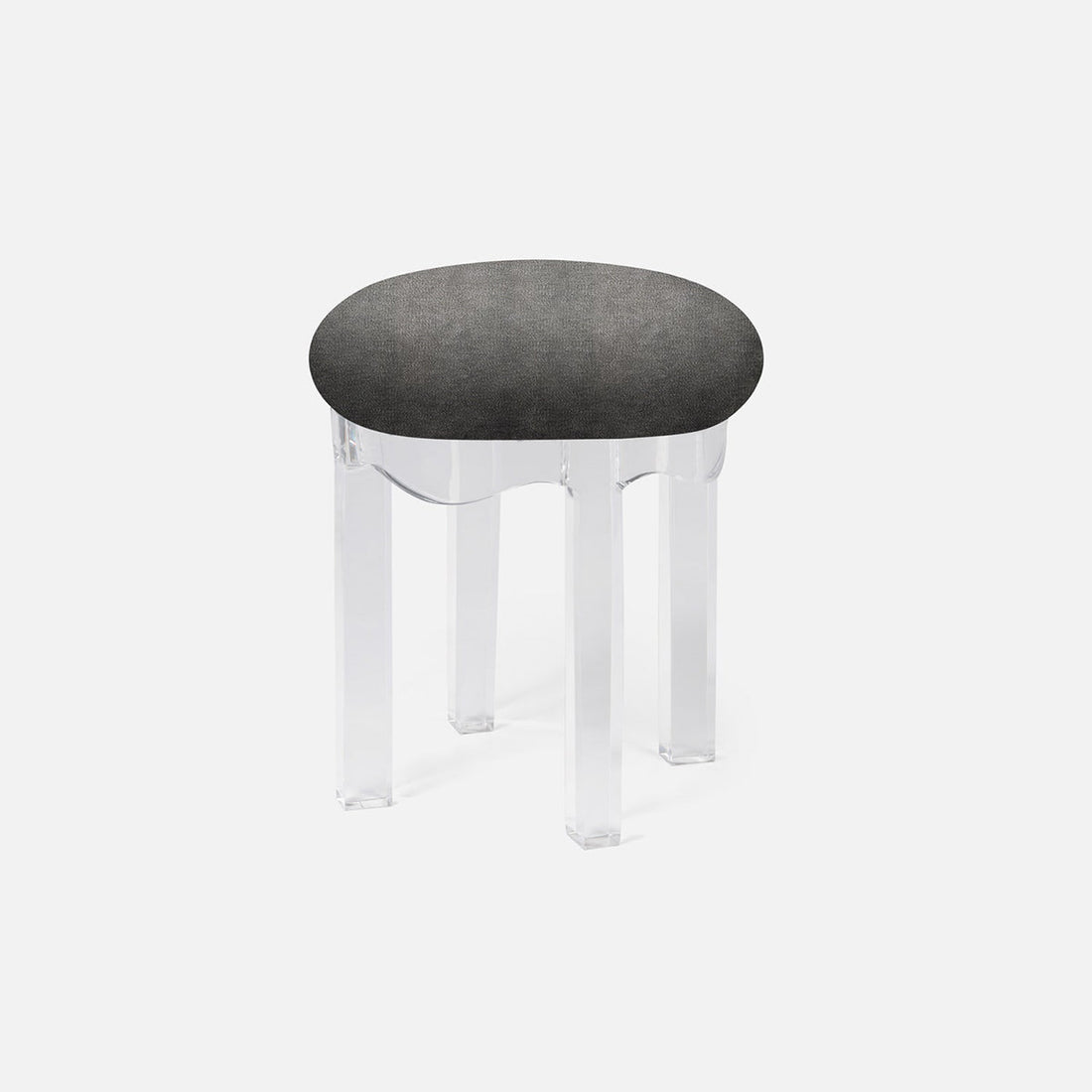 Made Goods Marston Upholstered Round Single Bench in Alsek Fabric