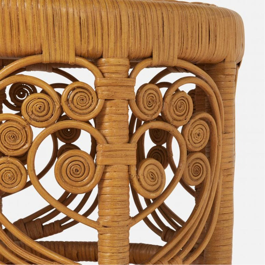 Made Goods Maybelle Curlicue Wicker Barrel Stool