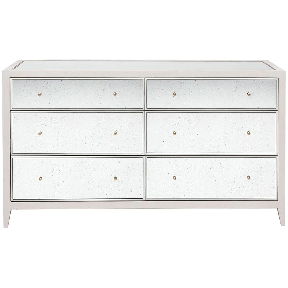 Made Goods Mia Mirrored 6-Drawer Dresser in Faux Shagreen