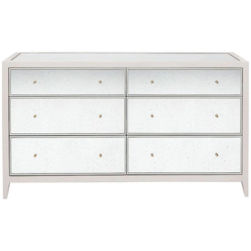 Made Goods Mia Mirrored 6-Drawer Dresser in Faux Shagreen