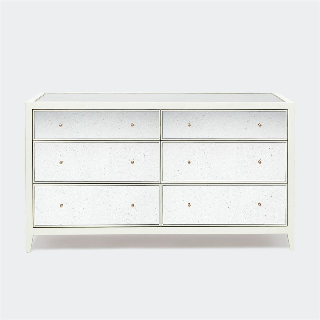 Made Goods Mia Mirrored 6-Drawer Dresser in Faux Shagreen