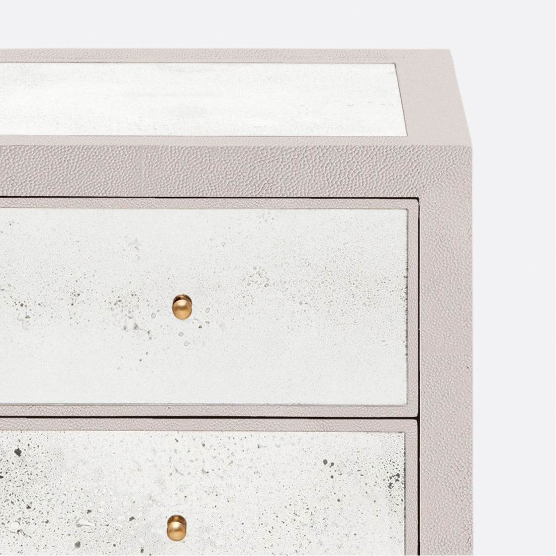 Made Goods Mia Mirrored Single Nightstand in Faux Shagreen