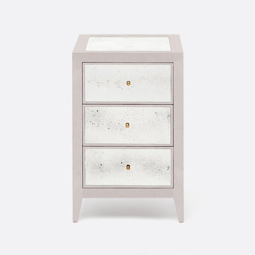 Made Goods Mia Mirrored Single Nightstand in Faux Shagreen