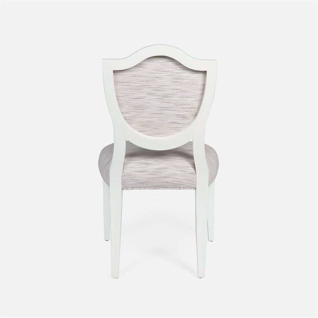 Made Goods Micah Upholstered Medallion Dining Chair in Garonne Marine Leather