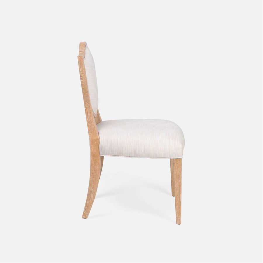 Made Goods Micah Upholstered Medallion Dining Chair in Ivondro Raffia