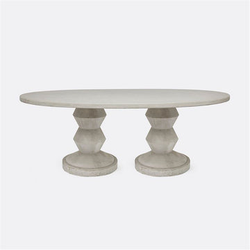 Made Goods Montgomery Concrete Oval Outdoor Dining Table