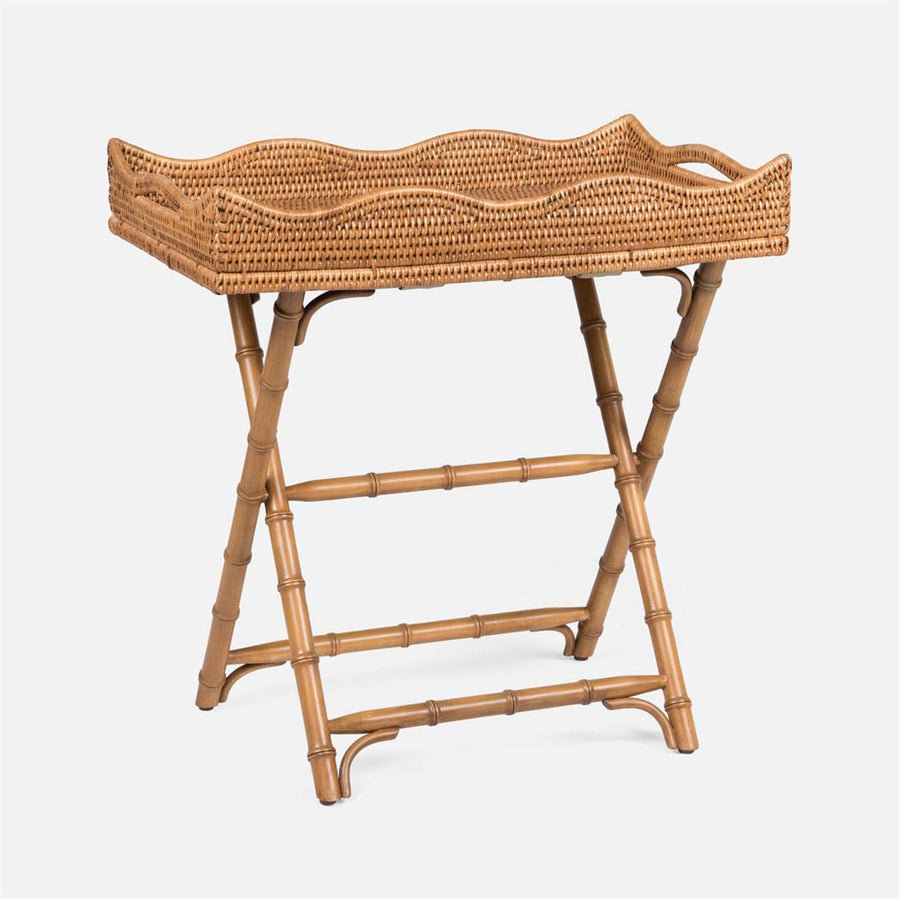 Made Goods Naoki Rattan Tray Side Table