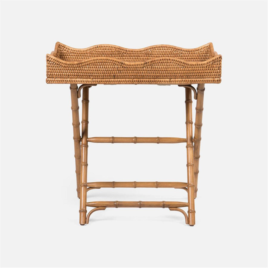 Made Goods Naoki Rattan Tray Side Table