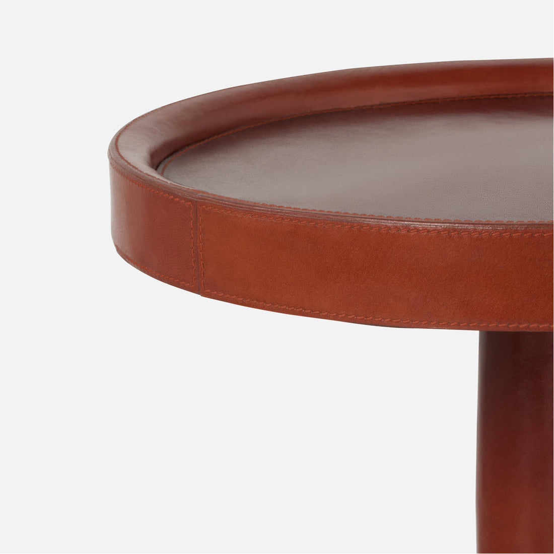 Made Goods Nash Round Leather Drink Table