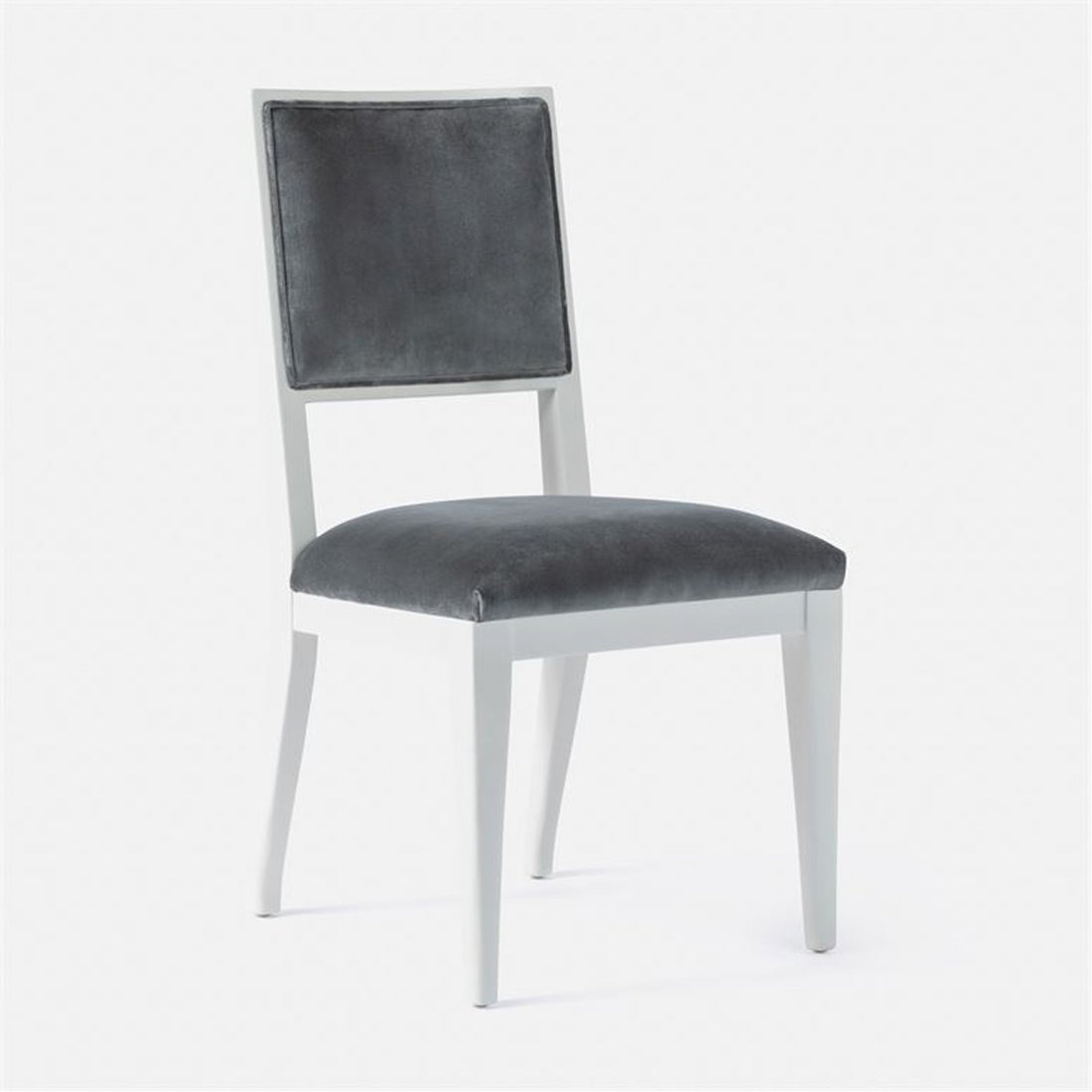 Made Goods Nelton Upholstered Dining Chair in Garonne Marine Leather