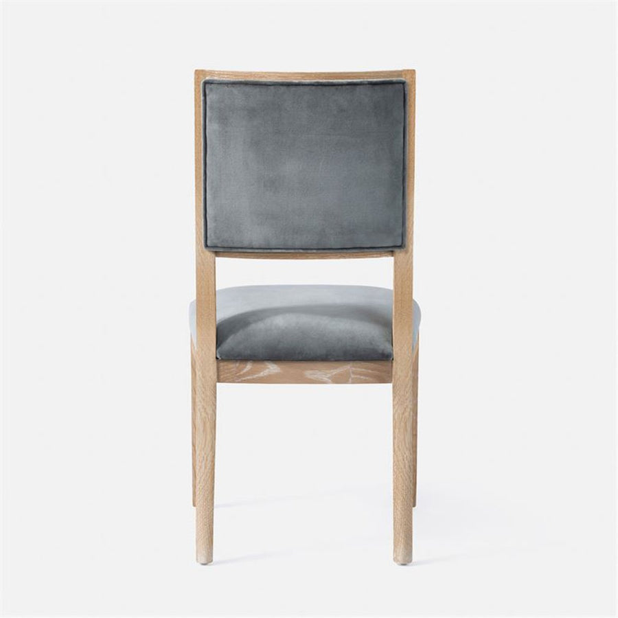 Made Goods Nelton Upholstered Dining Chair in Garonne Marine Leather