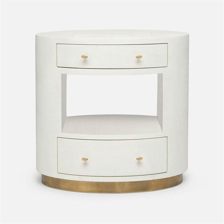 Made Goods Nerine Vintage Faux Shagreen Double Nightstand