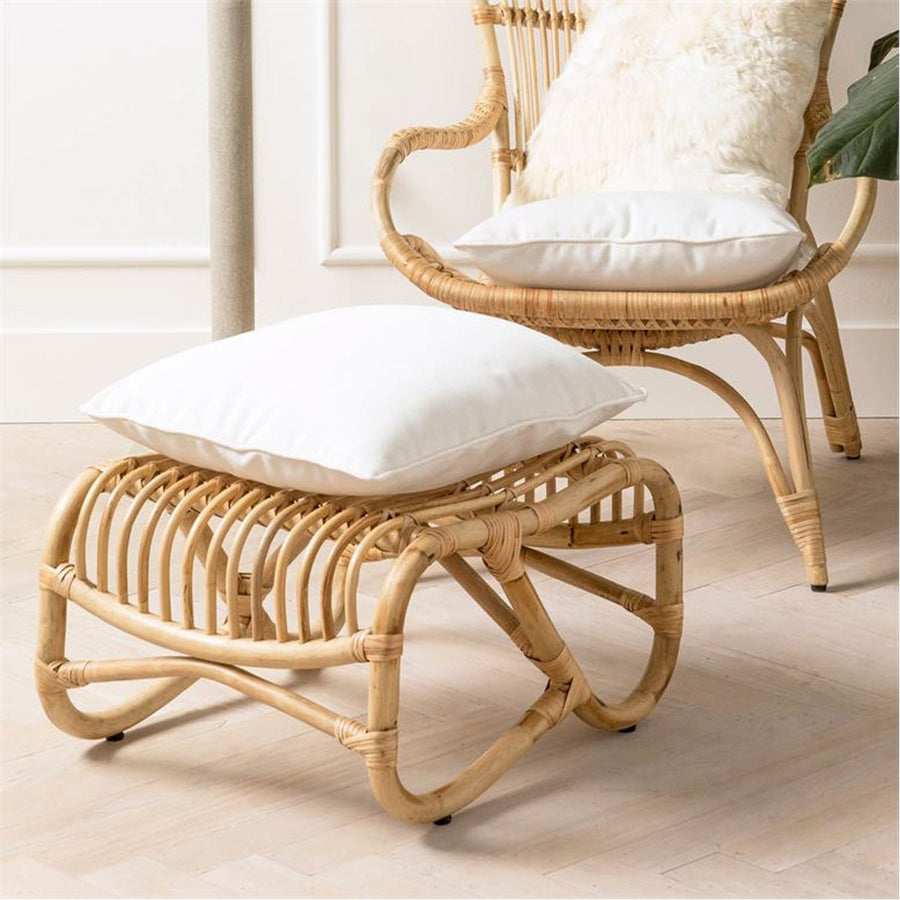 Made Goods Neta Retro Rattan Foot Stool