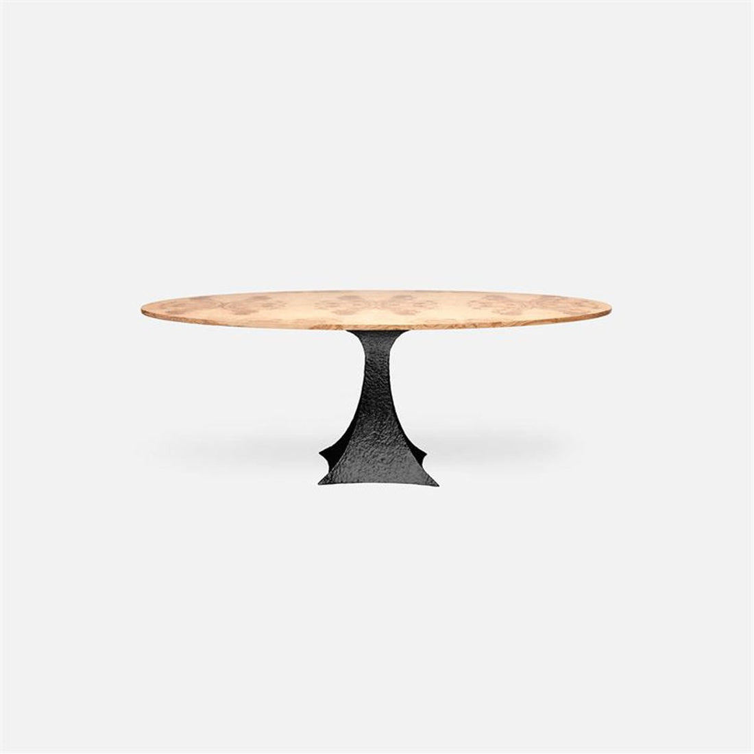 Made Goods Noor Oval Single Base Dining Table in Veneer