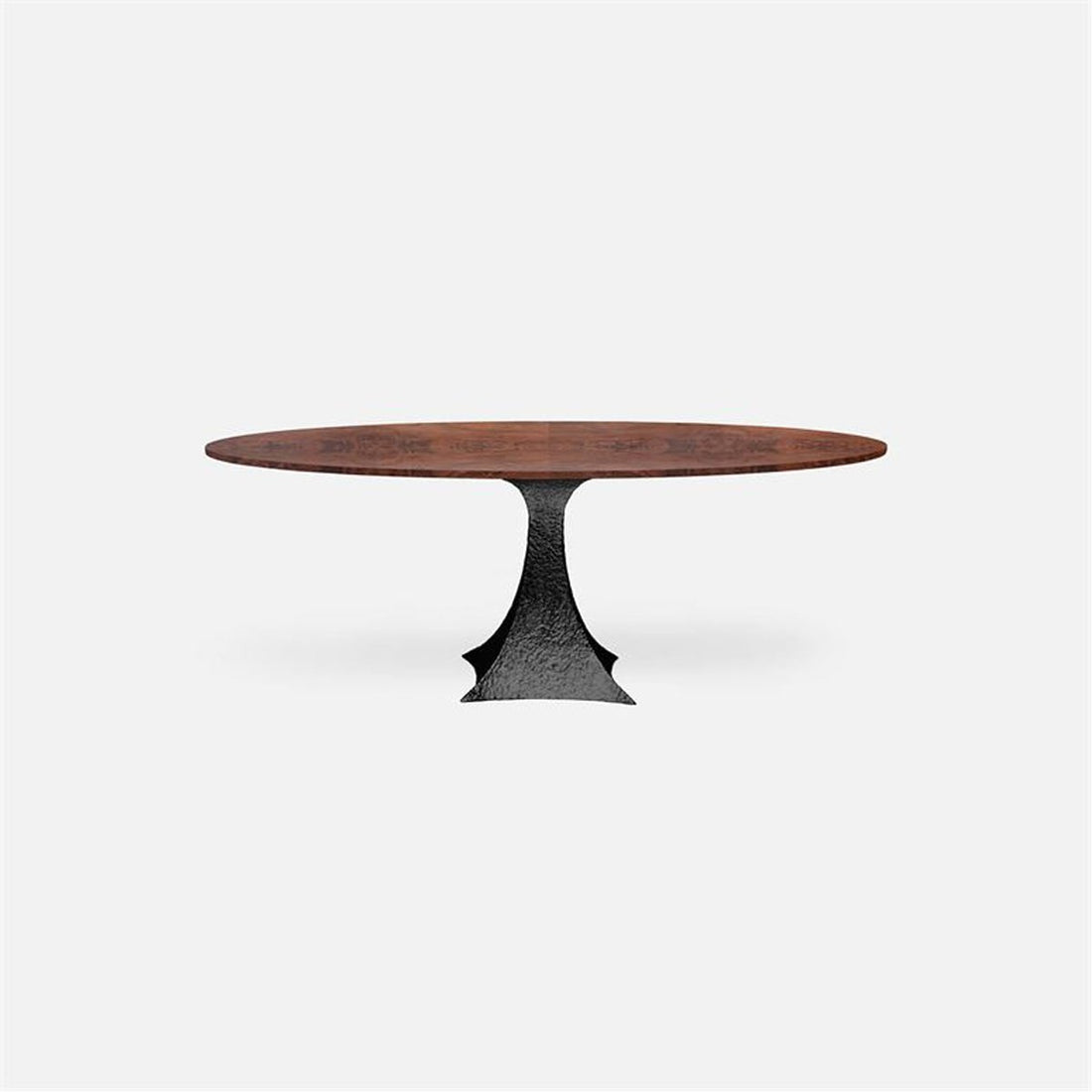 Made Goods Noor Oval Single Base Dining Table in Veneer