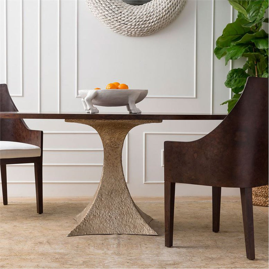 Made Goods Noor Oval Single Base Dining Table in Veneer