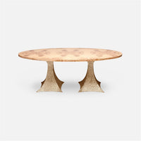 Made Goods Noor Oval Double Base Dining Table in Veneer