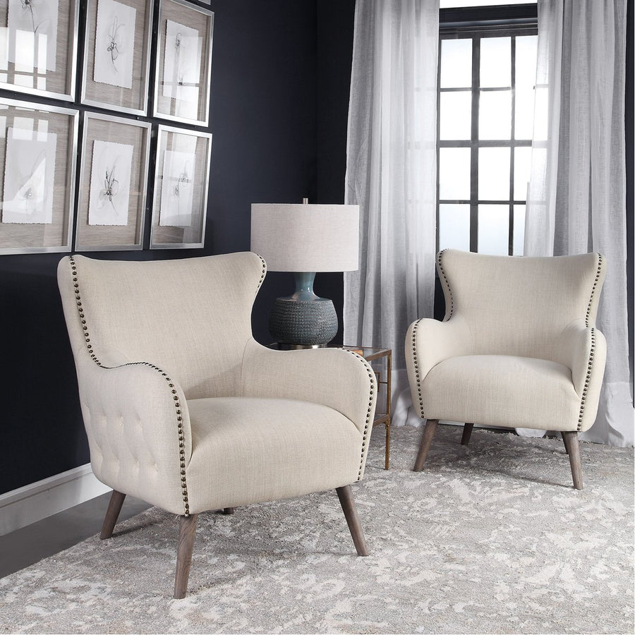 Uttermost Donya Cream Accent Chair