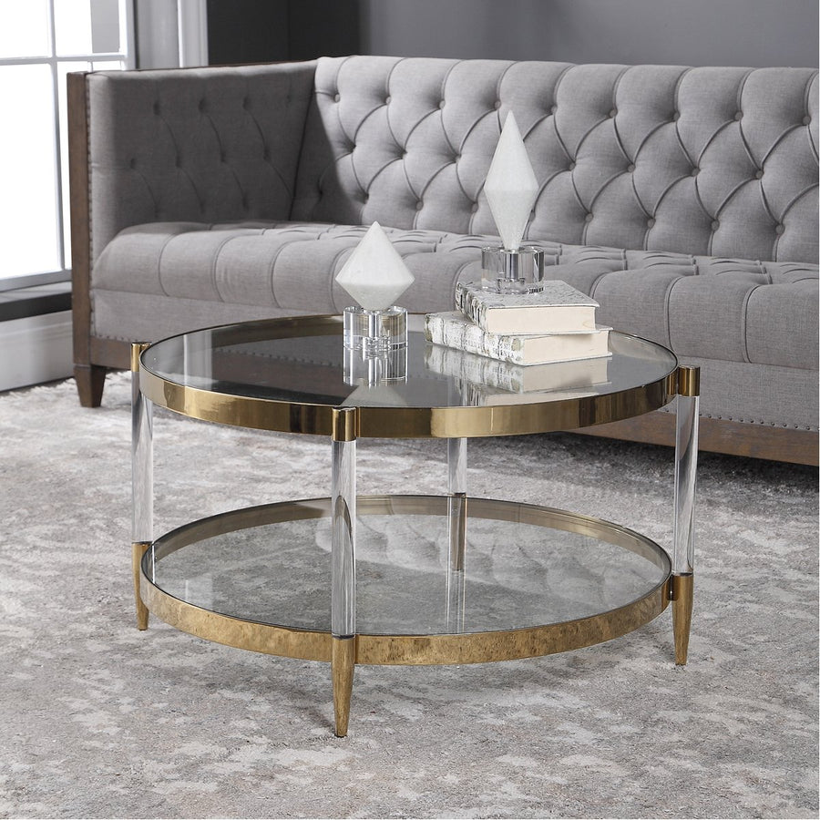 Uttermost Kellen Glass Coffee Table