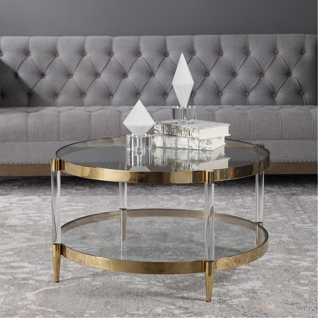 Uttermost Kellen Glass Coffee Table