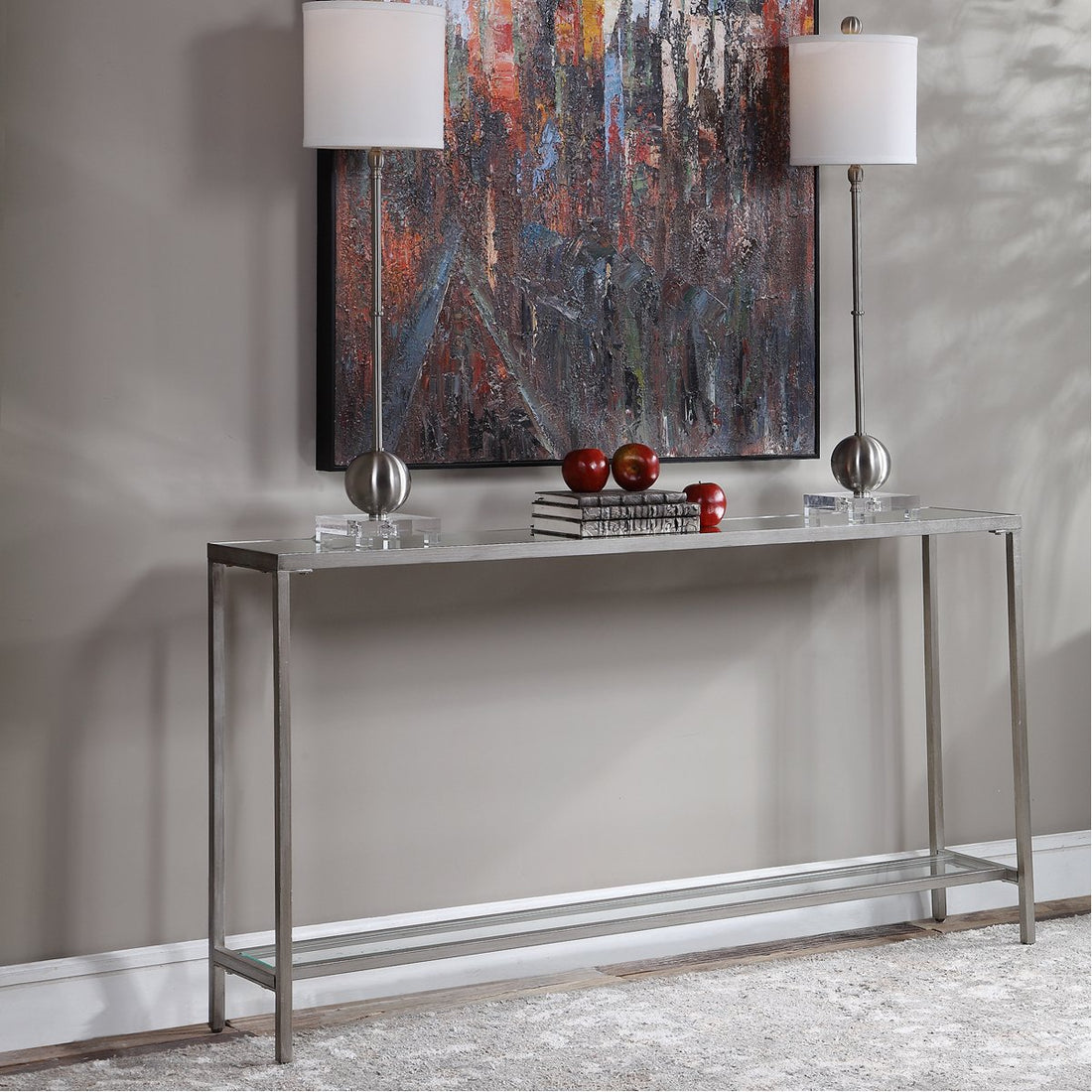 Uttermost Hayley Silver Console Table