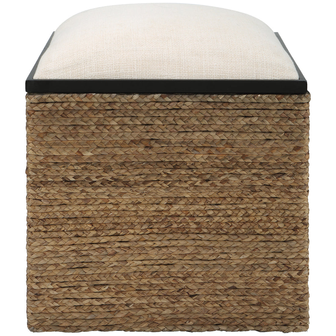 Uttermost Island Square Straw Accent Stool