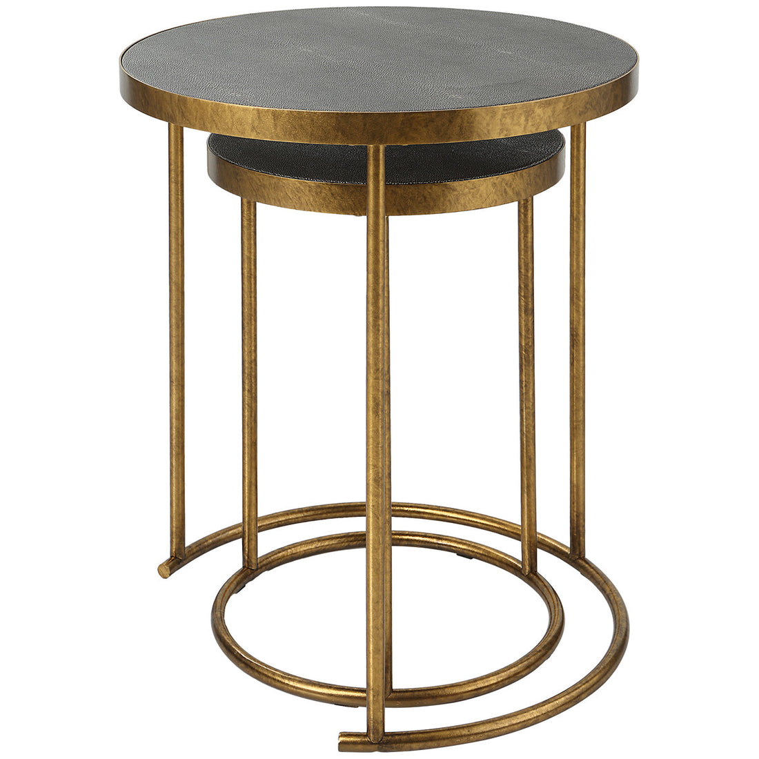 Uttermost Aragon Brass Nesting Tables, 2-Piece Set