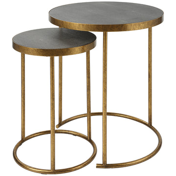 Uttermost Aragon Brass Nesting Tables, 2-Piece Set