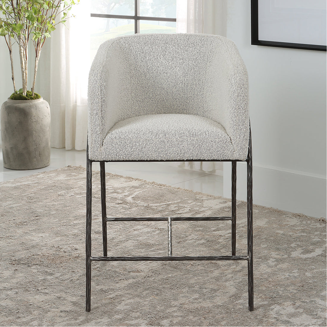 Uttermost Jacobsen Gray 27-Inch Counter Stool