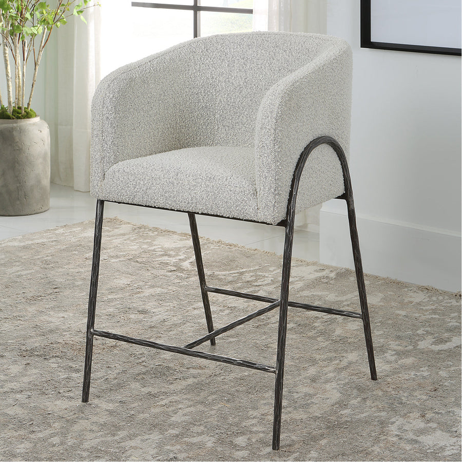 Uttermost Jacobsen Gray 27-Inch Counter Stool