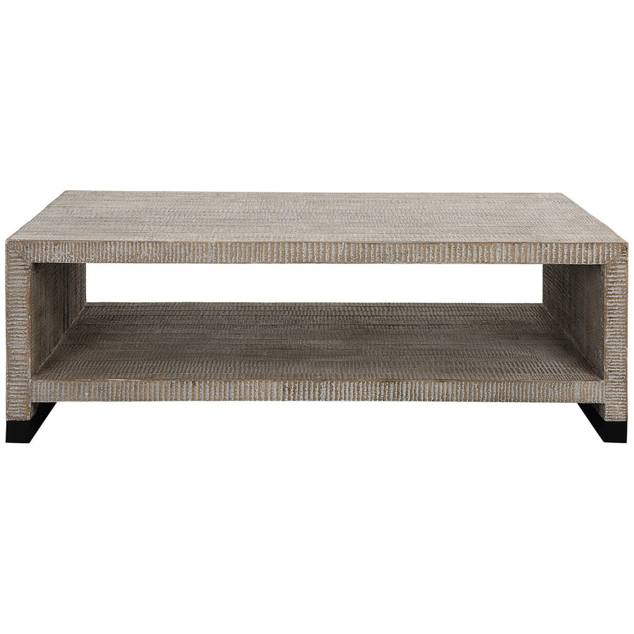 Uttermost Bosk White Washed Coffee Table