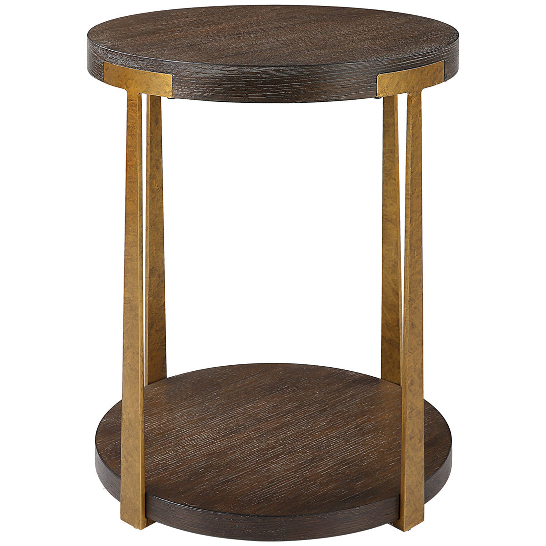 Uttermost Palisade Round Wood Side Table