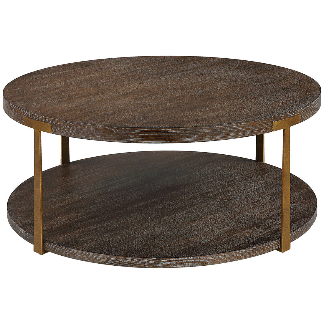 Uttermost Palisade Round Wood Coffee Table