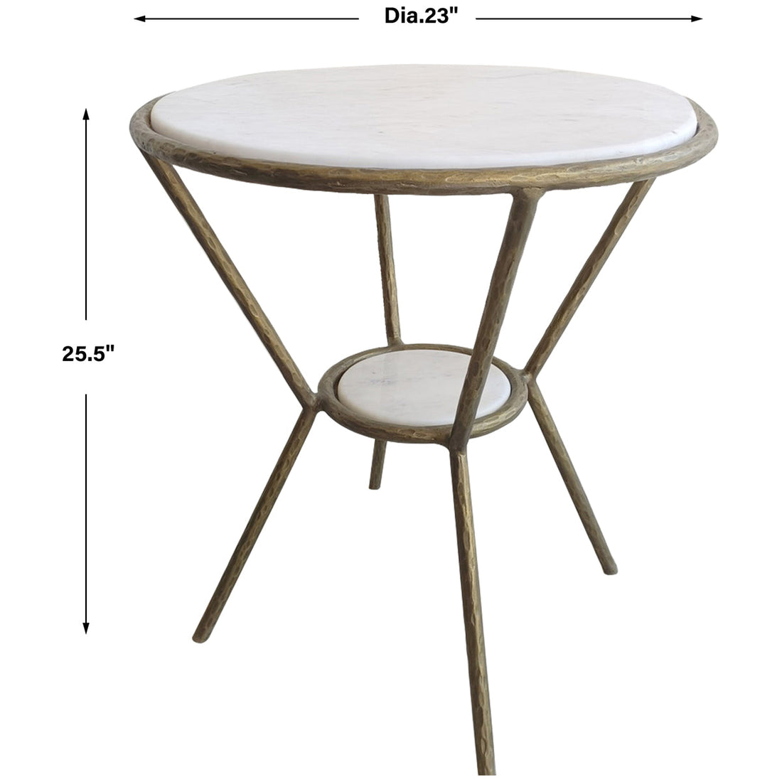 Uttermost Refuge Round White Side Table