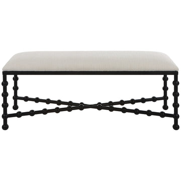 Uttermost Iron Drops Cushioned Bench