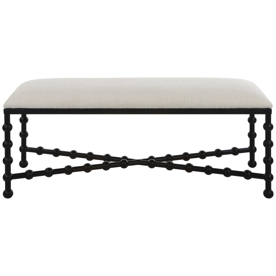 Uttermost Iron Drops Cushioned Bench