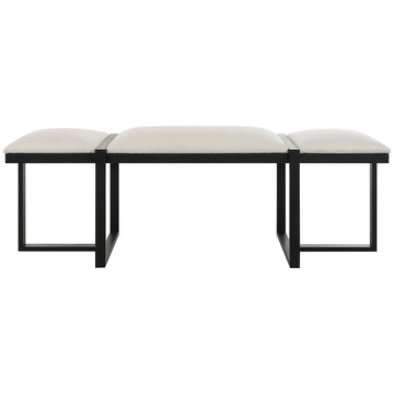 Uttermost Triple Cloud Modern Upholstered Bench