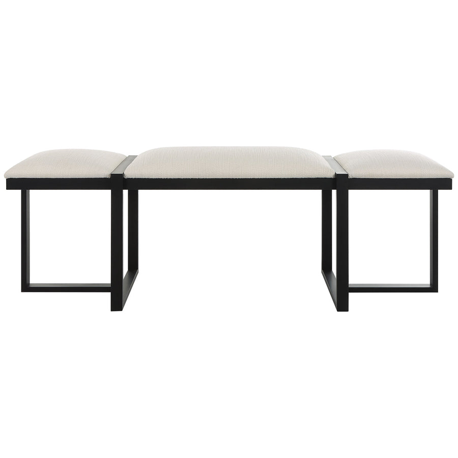 Uttermost Triple Cloud Modern Upholstered Bench