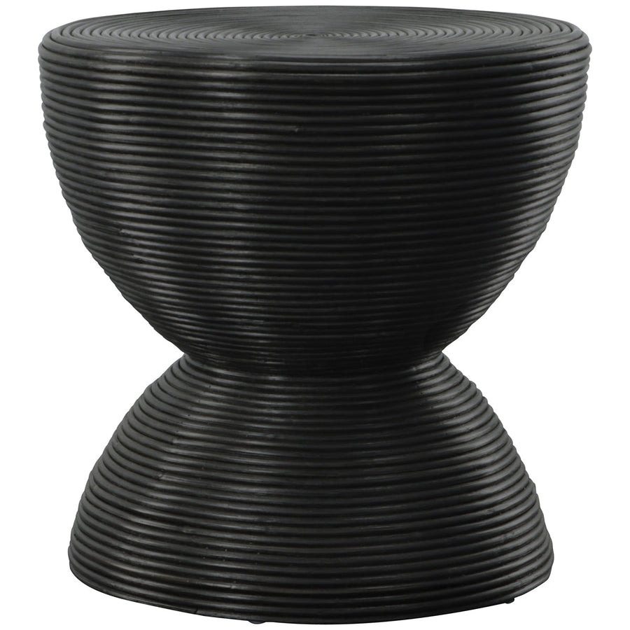 Uttermost Bongo Black Rattan Side Table