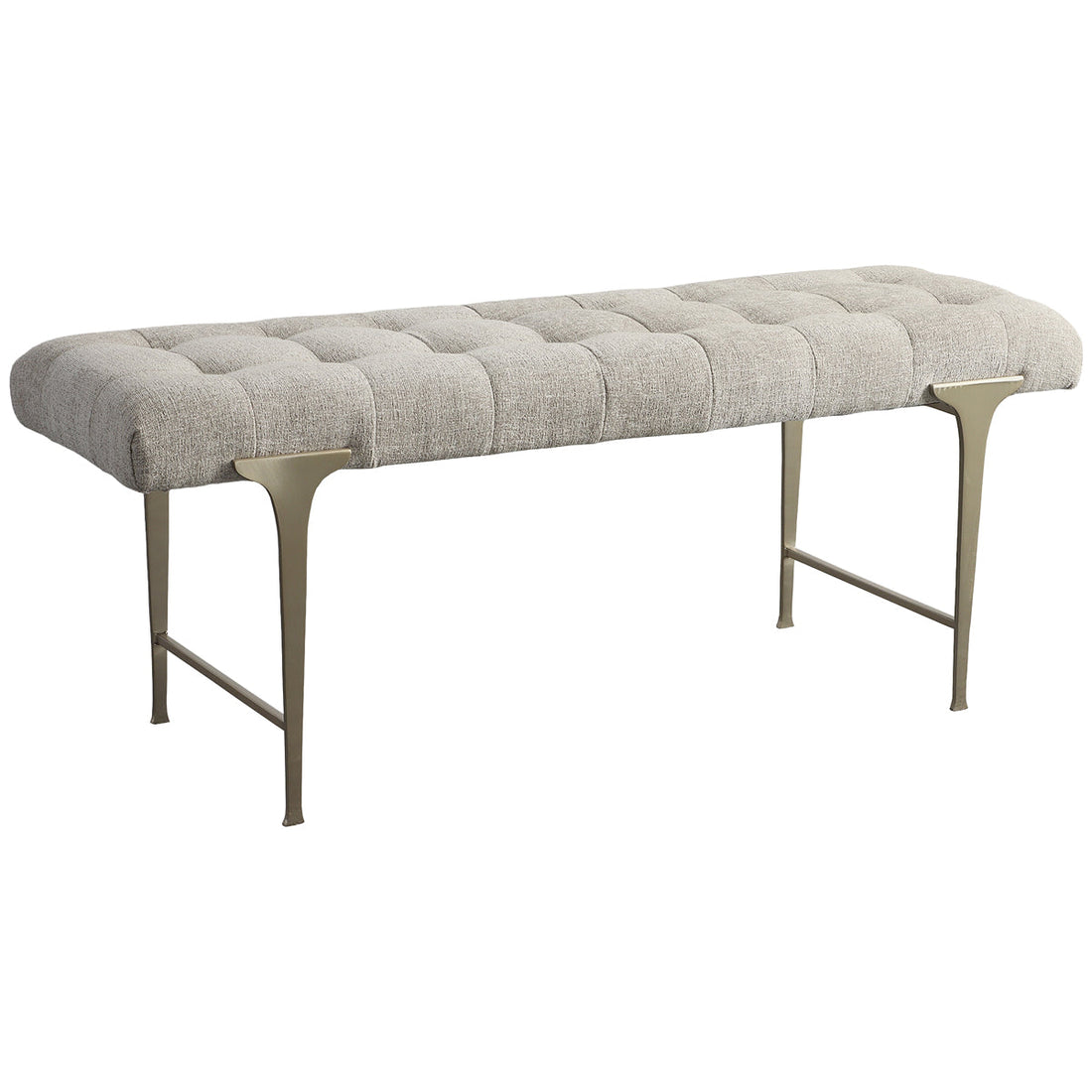 Uttermost Imperial Upholstered Gray Bench